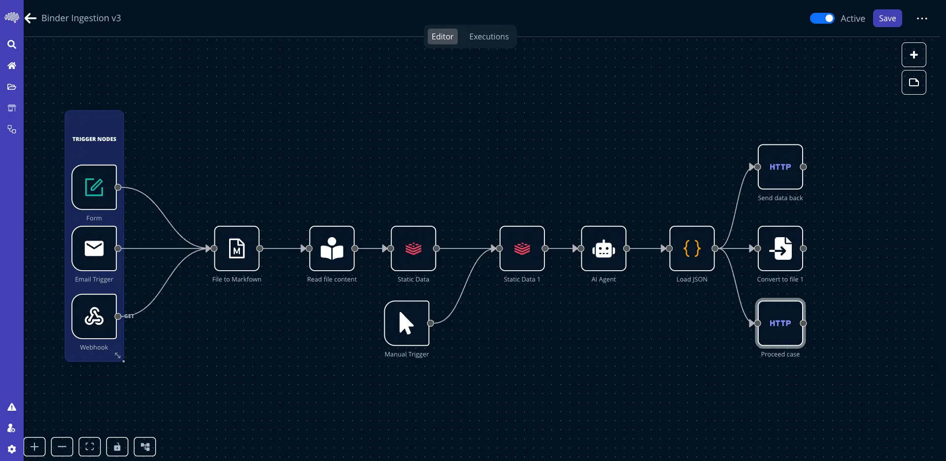 Workflow Automation interface